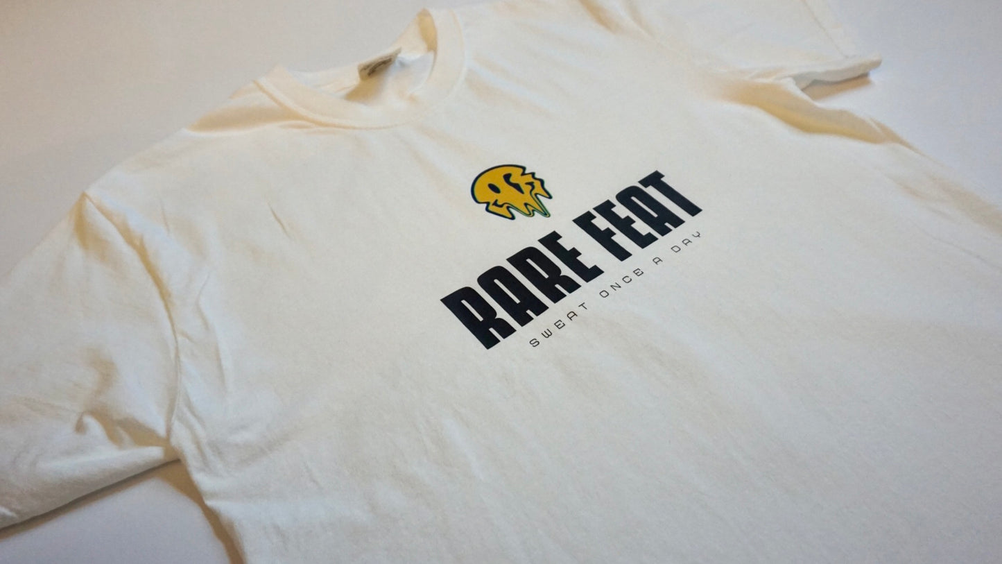 White sweatonceaday Tee
